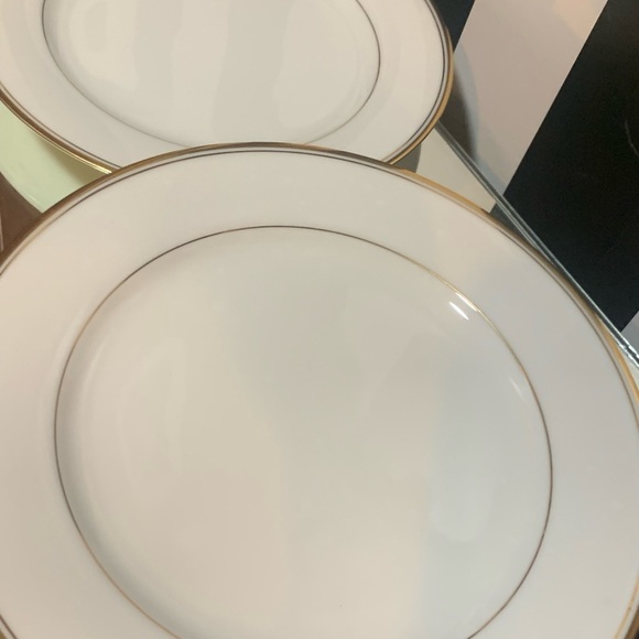 Vintage 1950s Noritake Bone White Ivory China Dessert Plates Gold Rim Set of 6 - Picture 11 of 11